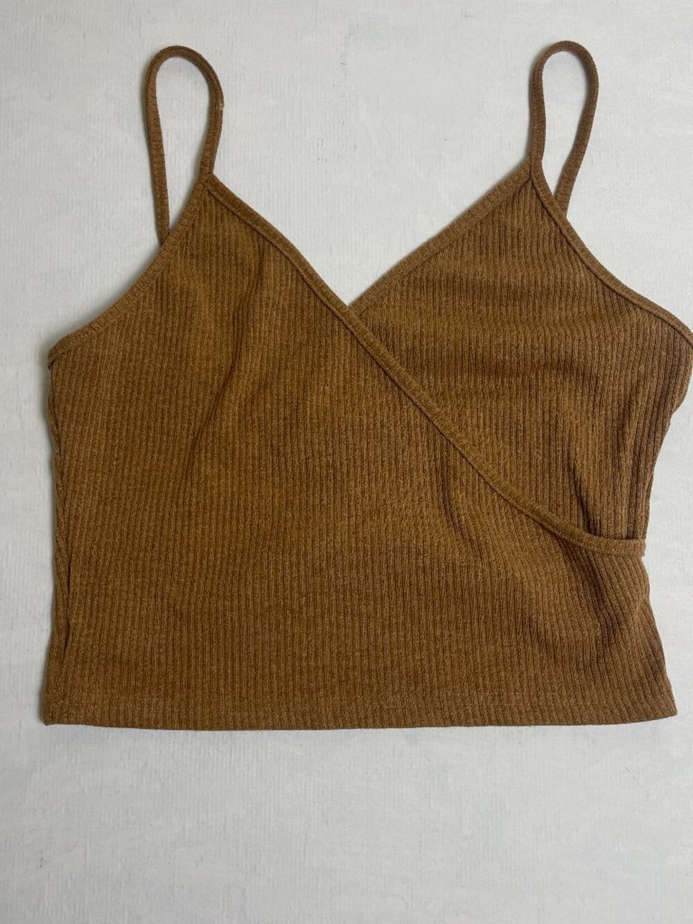 Unbranded Mustard Yellow Ribbed V-Neck Camisole Cami Top Women's Size XL
